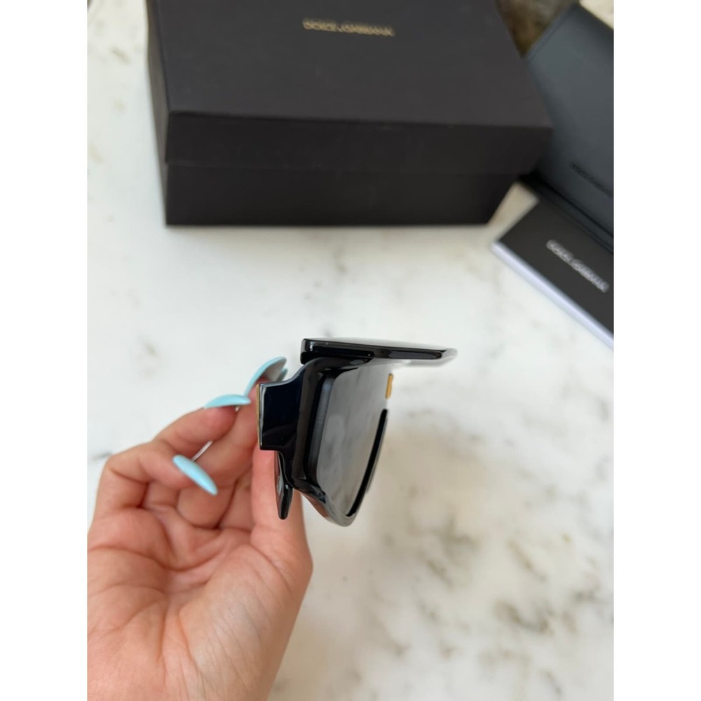 Dolce & Gabbana Oversized Black Shield Sunglasses - Picture 14 of 14